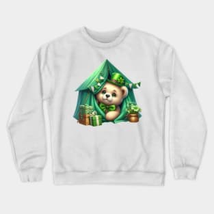 St Patricks Day Teddy Bear Crewneck Sweatshirt